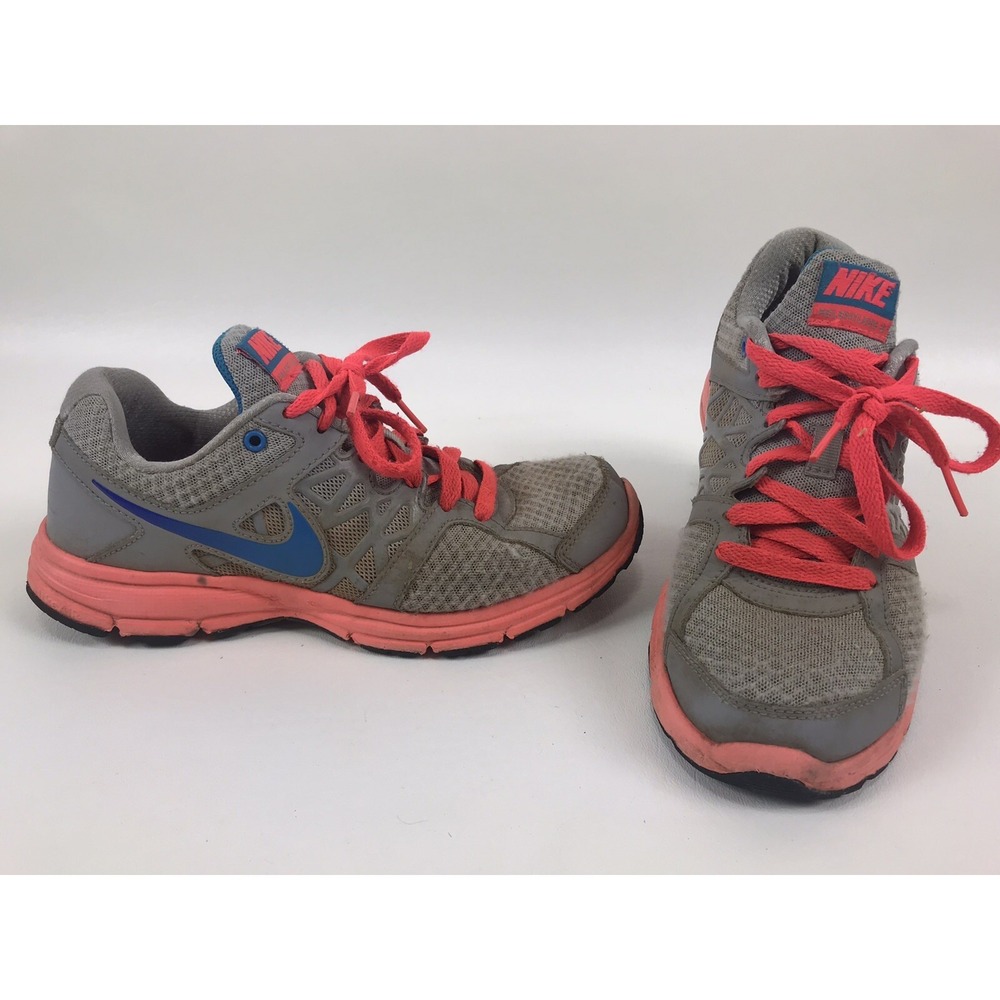 Nike Air Relentless 2 Womens 7.5 M Running Shoes 512083 017 Gray Orange Sneakers